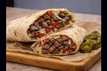 Шаурма с говядиной и бараниной в лаваше